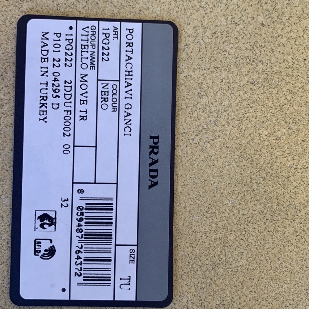 Brand new authentic Prada key holder- priced to sell!